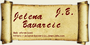 Jelena Bavarčić vizit kartica